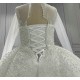 Luxury Lace Ball Gown Wedding Dresses With Long Sleeves CBWD0073