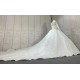 Luxury Leaf Lace Ball Gown Wedding Dresses With Long Sleeves CBWD0077