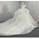 Off The Shoulder Lace Ball Gowns Wedding Dress With Wings CBWD0059