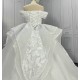 Off The Shoulder Lace Ball Gowns Wedding Dress With Wings CBWD0059