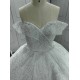 Off The Shoulder Luxurious Wedding Dresses Handmade Beading CBWD0054