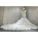 Off The Shoulder Pearl Ruffled Mermaid Wedding Dresses CBWD0050