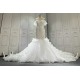 Off The Shoulder Pearl Ruffled Mermaid Wedding Dresses CBWD0050