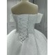 Off The Shoulder Pearl Wedding Dress CBWD0048