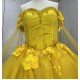 Off The Shoulder Yellow Prom Quinceanera Dresses CBWD0043