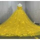 Off The Shoulder Yellow Prom Quinceanera Dresses CBWD0043