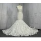 Pearls Lace Mermaid Wedding Dresses CBWD0042