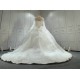 Round  Neck Vintage Lace Wedding Dress With Long Sleeves CBWD0041