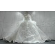 Round Neck Flare Shawls Vintage Luxurious Wedding Gown CBWD0038