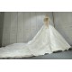 Round Neck Long Sleeves Ball Gown Wedding Dresses CBWD0035