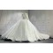 Round Neck Long Sleeves Leaf Lace Ball Gown Wedding Dress With Long Tail CBWD0031