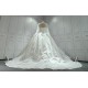 Round Neck Satin Ball Gown Wedding Dress 2023 CBWD0029