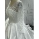 Round Neck Satin Ball Gown Wedding Dress 2023 CBWD0029