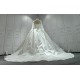 Round Neck Satin Ball Gown Wedding Dress 2023 CBWD0029