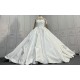 Satin Ball Gown Wedding Dress With Long Sleeves CBWD0024