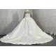 Satin Ball Gown Wedding Dress With Long Sleeves CBWD0024