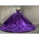 Satin Embroidery Emerald Purple Prom Dresses kitchen Party Dress CBWD0021