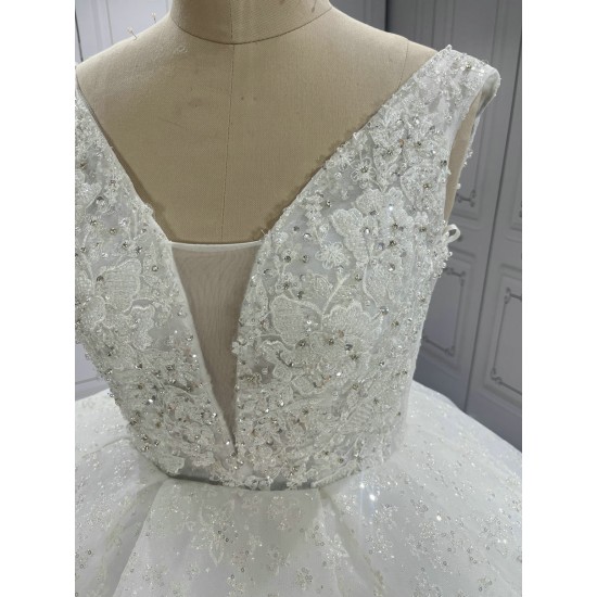 Sleeveless Luxury Ball Gown Wedding Dresses CBWD0019