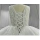 Sleeveless V Neck Lace Luxury Wedding Dress CBWD0016