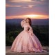 2024 Pink Quinceanera Dress Long Sleeve Vestidos De 15 Anos Girls Sweet 16 Dresses