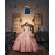 2024 Pink Quinceanera Dress Long Sleeve Vestidos De 15 Anos Girls Sweet 16 Dresses