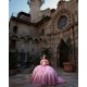 2024 Pink Quinceanera Dress Off Shoulder Princess Dresses With Bow