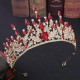 Baroque Vintage Crystal Crown Leaf Shape Fashion Rhinestone Tiara Hair Accessories Wedding Dress Headdress Princess Jewelry Gift