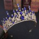 Baroque Vintage Crystal Crown Leaf Shape Fashion Rhinestone Tiara Hair Accessories Wedding Dress Headdress Princess Jewelry Gift