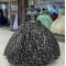 Black Sleeveless Quinceanera Dresses Sweetheart 15 Dress With Bow