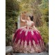 Burgundy Quince Dress Sweetheart Neck Girls Sweet 16 Dresses With Bow