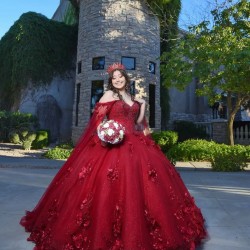 Cape Sleeve Burgundy Quinceanera Dress Beading Sweetheart Neck 15 Dresses