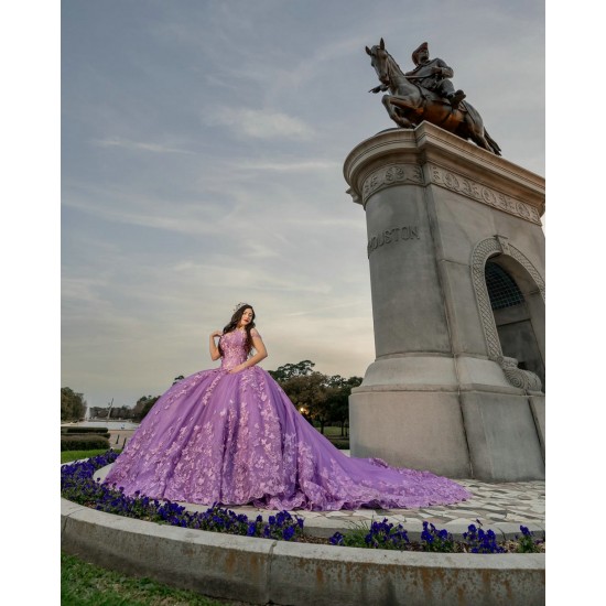 Cape Sleeve Lilac Quince Dress 2024Vestidos De 15 Anos