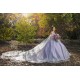 Cape Sleeve Lilac Quinceanera Dresses V Neck Lace Appliques Ball Gown 15 Dress