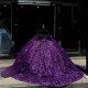 Cape Sleeve Purple Quinceanera Dress Vestidos De 15 Anos Instagram Gowns