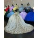 Fringe Sleeve Champagne Quinceanera Dresses Sweetheart Neck 15 Dress With Bow