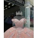 Fringe Sleeve Pink Quinceanera Dress Sweetheart 15 Dresses