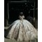 Fringe Sleeve White On Gold 15 Dresses Ball Gown Sweetheart Neck Dress