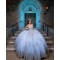 Girl Birthday Party Gown Sky Blue Quince Dress Sleeveless Sweet 15 Gowns