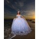 Girl Sky Blue Quince Dress Off Shoulder Vestidos De 15 Anos Instagram Gowns