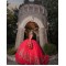 Girls Red Quince Dress Sweetheart Neck Sweet 16 Dresses