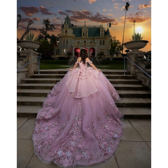 Instagram Dresses Lilac Quince Dress Off Shoulder Vestidos De XV Anos With 3D Flowers