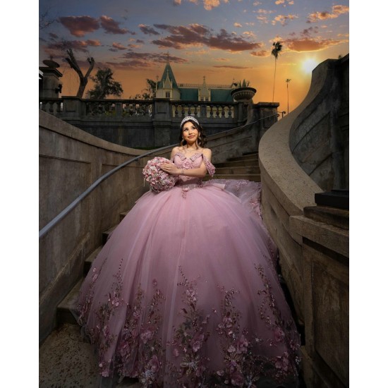 Instagram Dresses Lilac Quince Dress Off Shoulder Vestidos De XV Anos With 3D Flowers