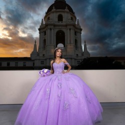 Instagram Gowns Lilac Quince Dress Girl Off Shoulder Vestidos De 15 Anos