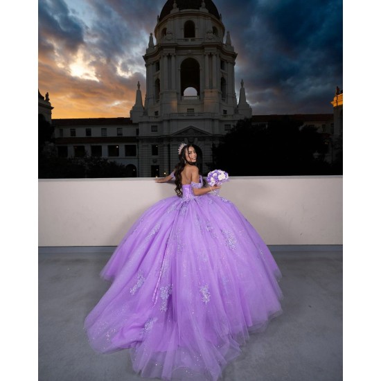 Instagram Gowns Lilac Quince Dress Girl Off Shoulder Vestidos De 15 Anos