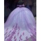 Lilac Quince Dresses Metallic Sequin 15 Dress Sweetheart Neck Ball Gown