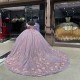 Lilac Quinceanera Dress Off Shoulder 3D Floral Appliques 15 Dresses