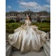 Long Sleeve Champagne Quinceanera Dresses Sweetheart Neck 15 Dress