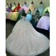 Long Sleeve Pink Purple Quinceanera Dresses Sweetheart Neck 15 Dress