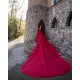 Long Sleeve Red Quince Dress V Neck 15 Dresses