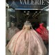 Long Sleeve Rose Gold Quinceanera Dress Scoop Neck 15 Dresses